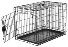 Amazon Basics 30" Single Door Foldable Metal Wire Dog Crate w/ Tray, Durable