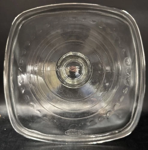 Rare Vintage Wagner Ware Square Glass Lid For Cast Iron Skillet/Frying Pan