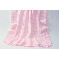 Crochet Baby Heirloom Blanket in Pink Crib Bedding Baby Shower Gift