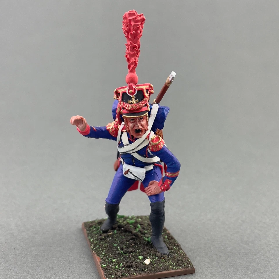 Figura de hojalata napoleónica pintada 1/30, guardia francesa artillería de pie VID SOLDADOS Foto 3 de 4