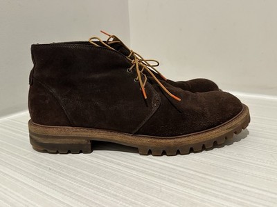 Barney s New York Brown Suede Chukka Boots St Moritz Sole Made In Italy Size 9.5