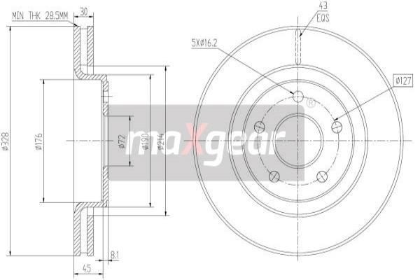 2 X Bremsscheibe Maxgear 19-2323 FüR Jeep Commander-image
