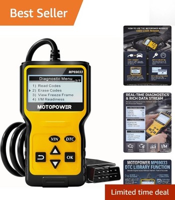 Effortless Engine Diagnosis: MP69033 OBD II Scanner for All Protocols Since 1996