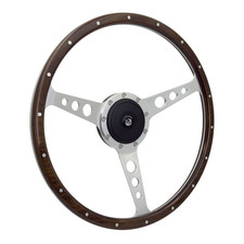 16 Classic Riveted Wood Grain Steering Wheel Restoration Mgb Midget Whorn