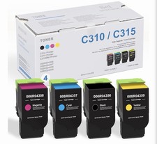 4pk BCMY C315 / C310 High Yield Toner Cartridge for Xerox 006R04356 Sealed