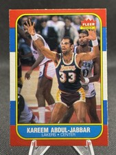 1986 Fleer - Kareem Abdul-Jabbar #1 Lakers