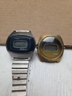 Lot Of 2 Vintage 1970s Timex SSQ Watches Untested For Parts Or Repair