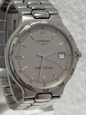 Longines Conquest VHP L1.613.4 Quartz Mens Watch Gray Dial 34mm Case 17cm Wrist