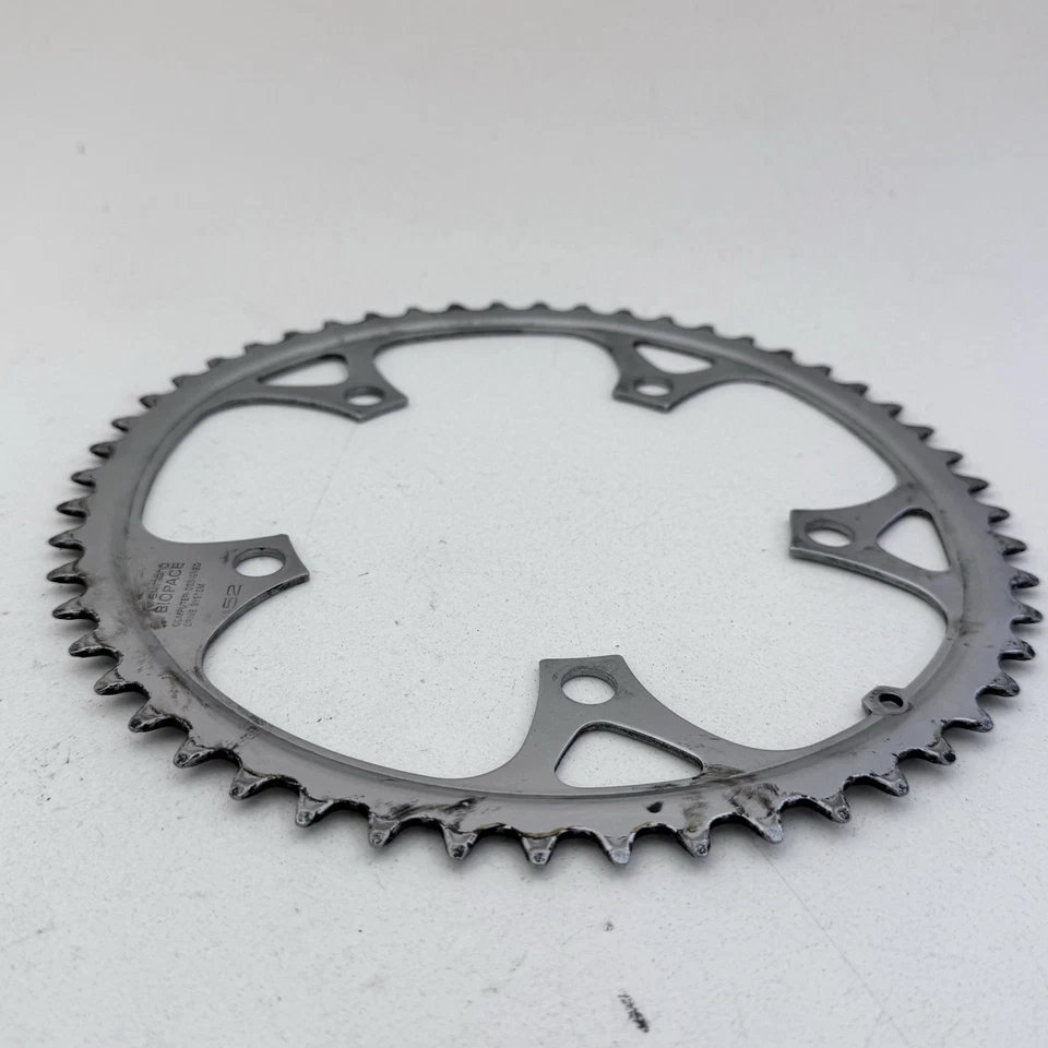 Plato vintage Shimano Biopace 52t 130 BCD 5 pernos bicicleta de carretera ovalado Japón A39 Foto 4 de 4