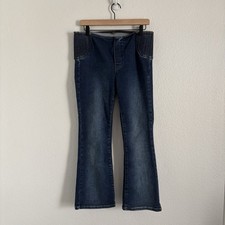 Pilcro Anthropologie Women's Size 30 Blue Pull On Flare Jeans