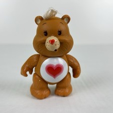 Care Bears TENDERHEART BEAR Poseable Figure Toy 1980's Kenner PVC 3.5" Vintage