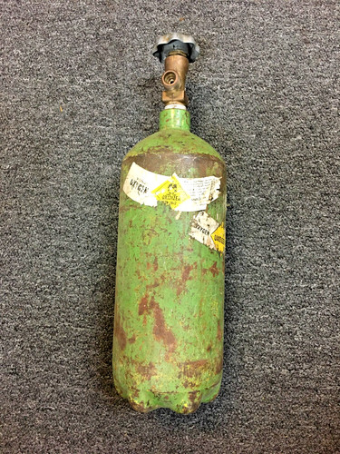 LINDE Steel Oxygen Oxidizer Cylinder Tank DOT 3, ICO-3, 142013, R43084, AS IS