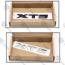 Rear Liftgate Letter Badge For XT5 Emblem Nameplate Sport Black/Chrome