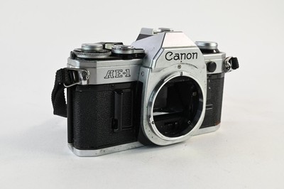 Canon AE-1 SLR Film Camera Body Chrome AE1 #G692