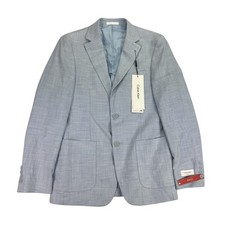 Calvin Klein Mens X Slim Fit Soft Solid Sport Coat Light Blue 38R