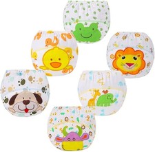 Baby Potty Training Reusable Underwear 6 Pack - Boys & Girls Training Pants