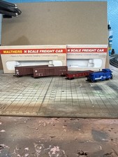 Mixed N Scale Rolling Stock Lot MILW,ATSF,CR Boxcars Gondola Caboose