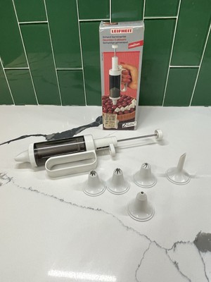  Leifheit One-Handed Cake Decorator Vintage With 6 Inserts Made in West Germany