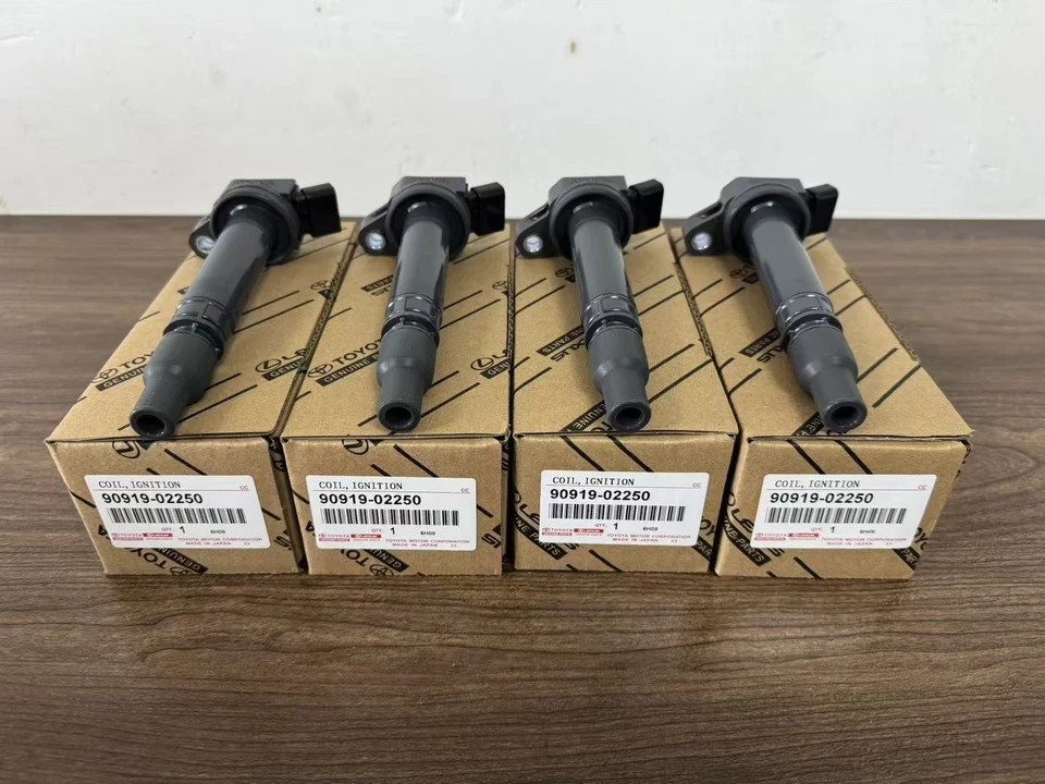 4PCS DENSO GENUINE 90919-02250 Ignition Coil for Toyota 099700-2510 90919-A2005