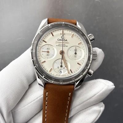 Omega Speedmaster Co-Axial CHRONO 38mm Leather Men's Watch 32432385002001