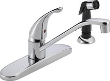 Single-Handle Kitchen Sink Faucet with Side Sprayer Chrome P115LF