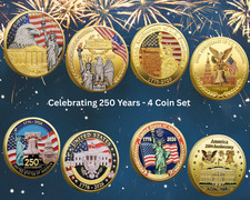 250th Anniversary US Semiquincentennial 4-Coin Medallion Set