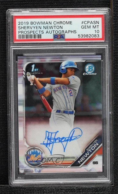 2019 Bowman Chrome Prospects Auto Shervyen Newton #CPA-SN PSA 10 GEM MT