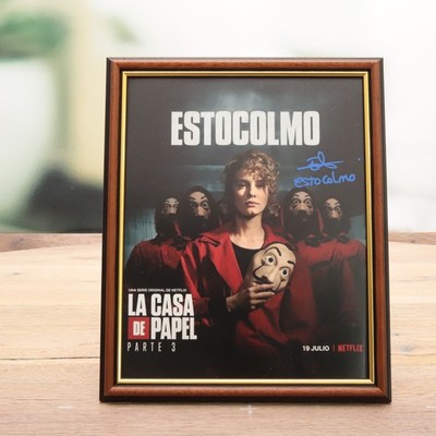 Autogramm 20x25 Esther Acebo ''La Casa De Papel'' MIT RAHMEN - Original Autograph