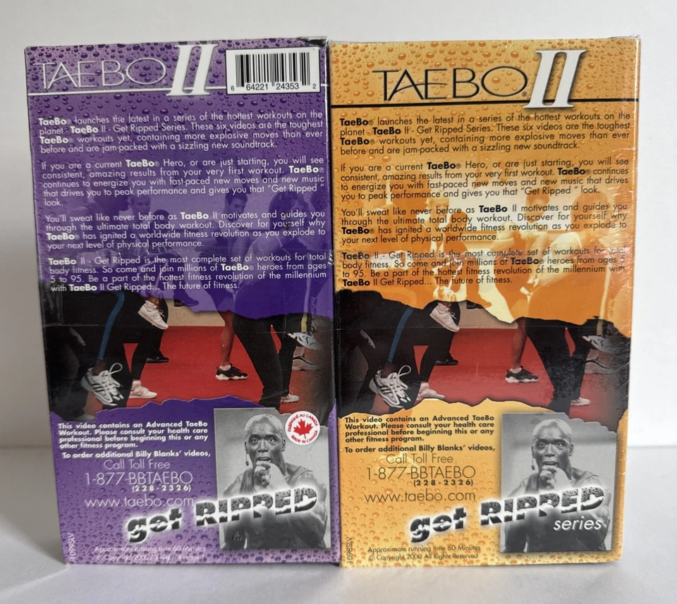 Tae Bo II - Get Ripped - Advanced Workout 2 VHS exercise body toning shaping NEW - Image 2 of 3