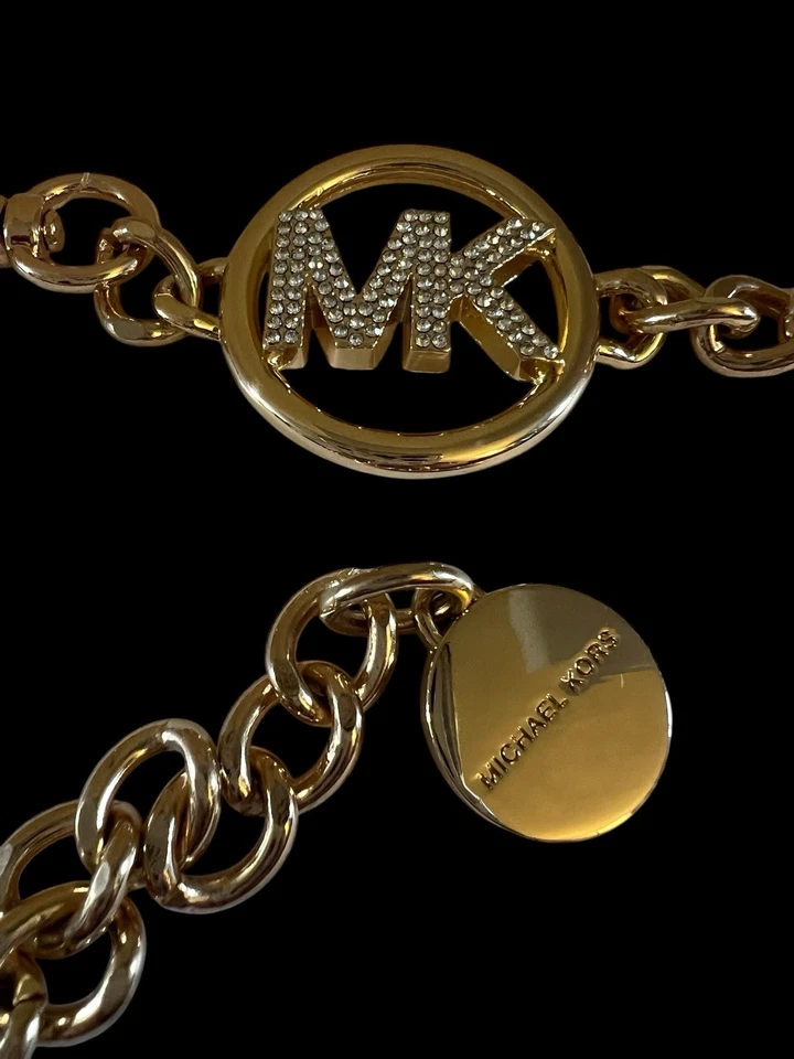 Cinturón Michael Kors cadena metálica tono dorado talla pequeña/mediana nuevo con etiquetas para mujer” Foto 3 de 4