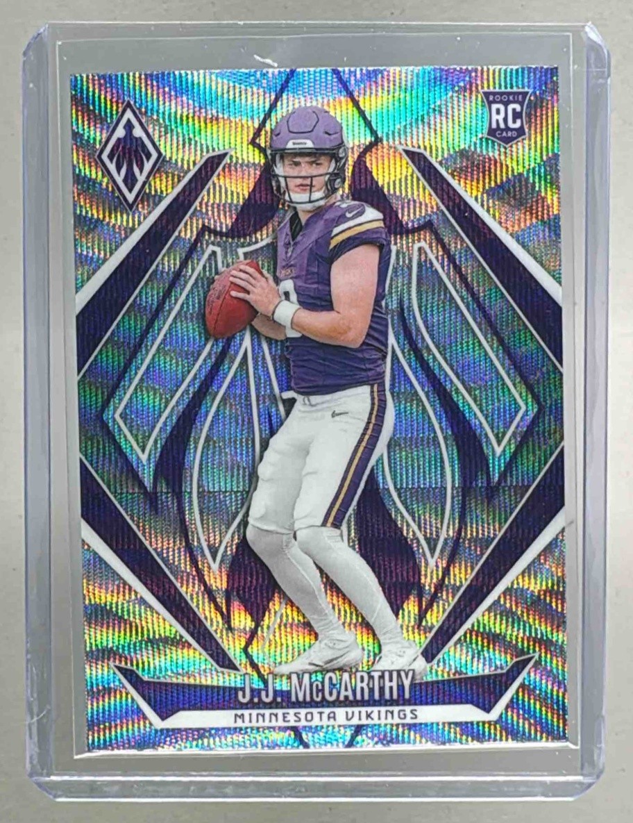 J.J. McCarthy 2024 Panini Phoenix #185 Wave Rookie RC
