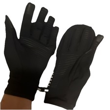 Lululemon Black Convertible Running Gloves Mittens Grip Adjustable Wrist Strap