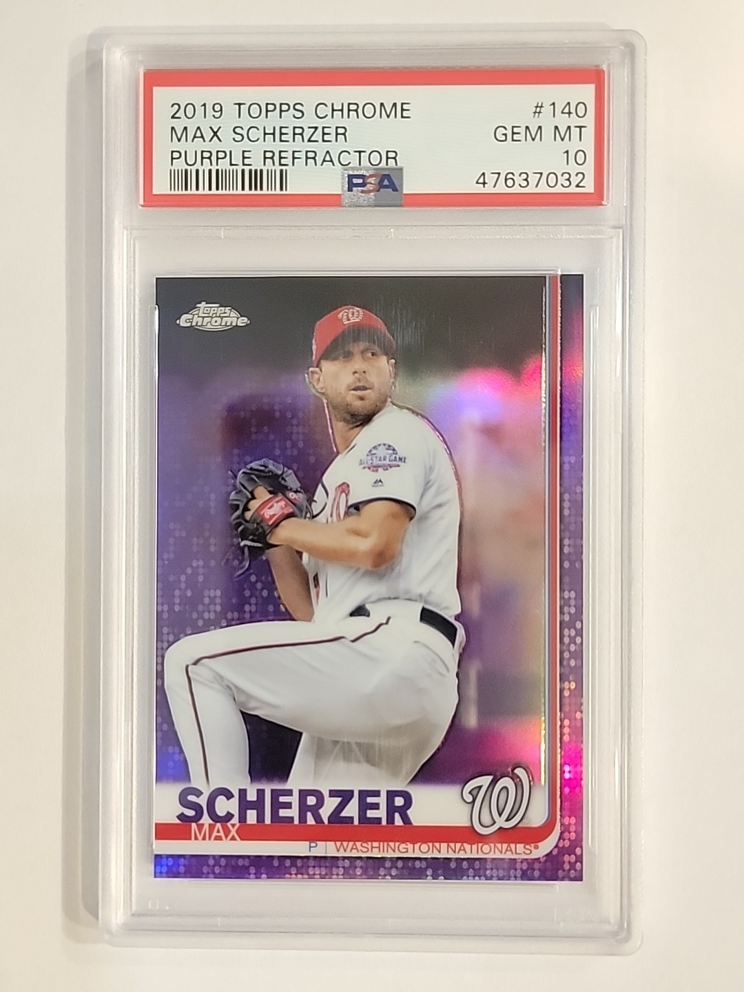 2019 Topps Chrome - Max Scherzer #140 Purple Refractor /299