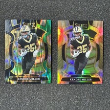 2025 Panini Select - Concourse Kendre Miller #40 2 Card Lot Silver Prizm