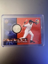 DEREK JETER 2000 Upper Deck UD HoloGrFX A PIECE OF THE WORLD SERIES BASE SP RARE
