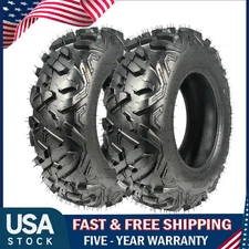 Set of 2 ATV Tires 25x10-12 All Terrain 6 Ply 25x10x12 ATV/UTV Trail Mud Tires