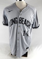 2018 Long Beach State Dirtbags #14 Game Used Grey Jersey Baseball L 869