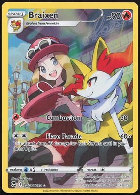 Pokemon Karte Braixen TG01/TG30 Silver Storm Englisch