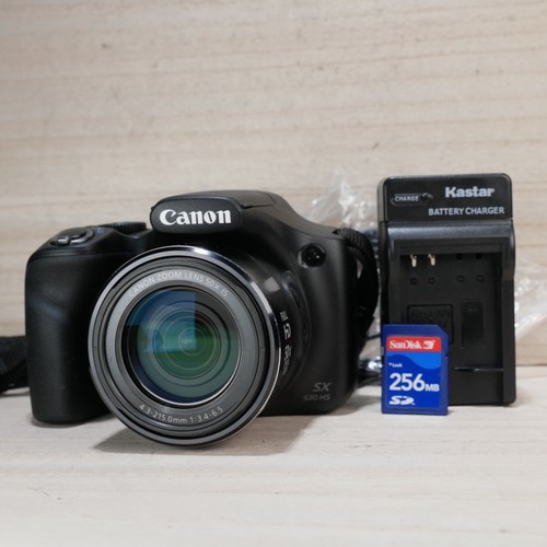 Canon PowerShot SX530 HS 16MP Digital Camera *GOOD/TESTED* W Charger Black