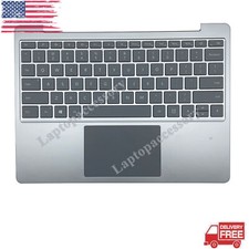 Palmrest Touchpad Backlit Keyboard For Microsoft Surface Go 1943 12.4" Silver US