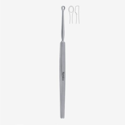 Fox Dermal Curette, 5.75'', Round Tip, 1 mm Diameter, Premium