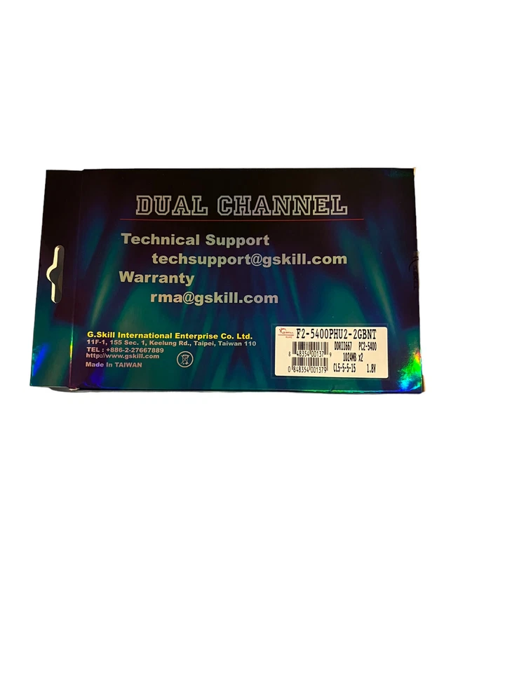 G.SKILL 512MB  PC2-5300U 555-12-D1-887 1RX8. Desktop Memory NEW 2 STICKS - Image 3 of 3