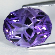 13.68Cts Glorious 100 Natural Amethyst Oval custom Cut Loose Gemstone REF VDO