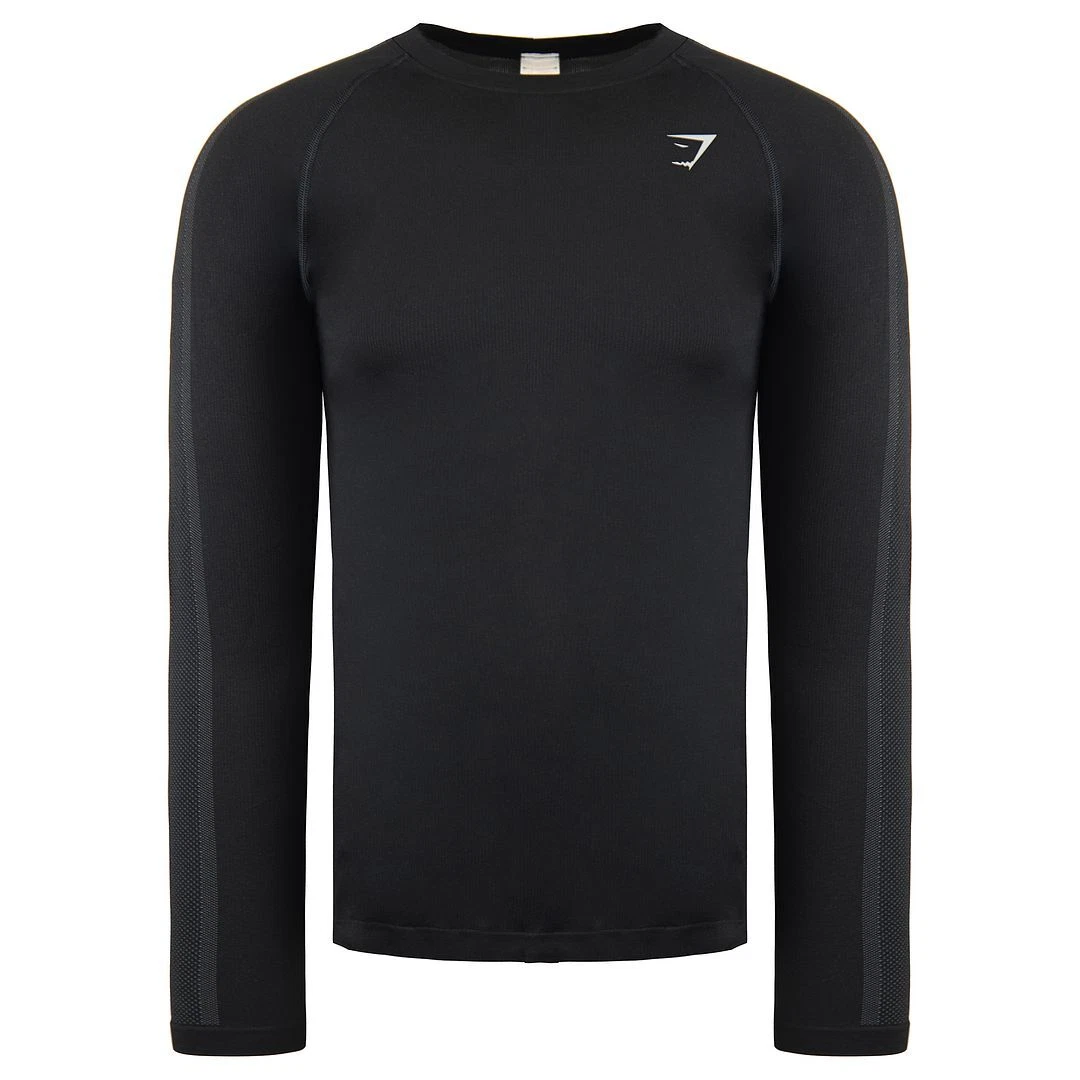 Gymshark Long Sleeve Mens Black Aspect Lightweight Seamless Top