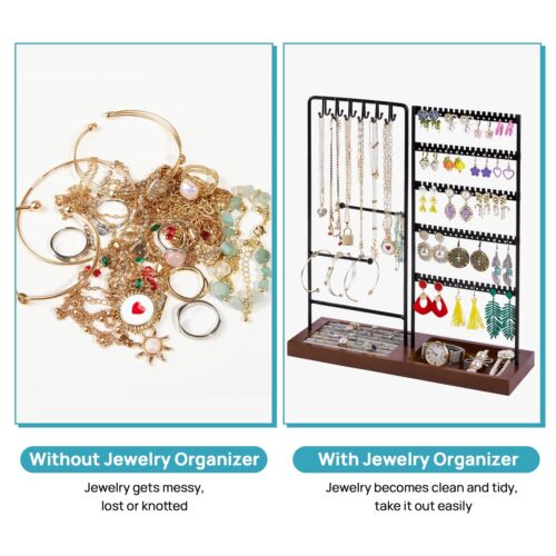 Jewelry Holder Organizer Stand Tree for Earring Necklace Ring Bracelets Displ... - Picture 3 of 7