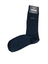NEW HUGO BOSS Men's Solid Cotton Blend Socks in Black Made In Turkey.