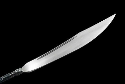 Chinese Polearm Guandao Dao Guan Yu Weapon Halberd Folded Damascus Steel Blade - Picture 3 of 8