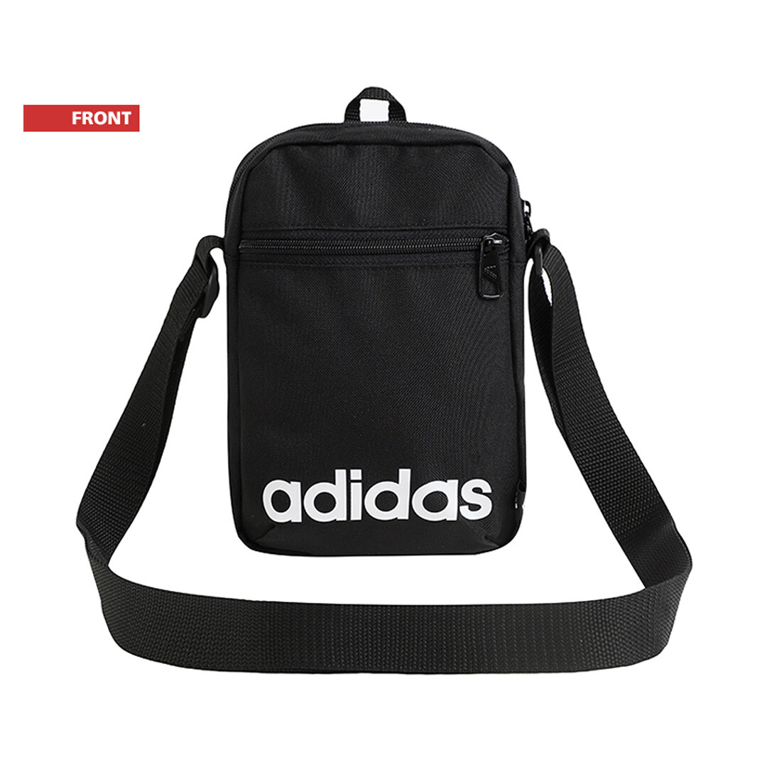 Adidas Essentials Logo Shoulder Bag Work Travel Purse Zip Closure Black  GN1948 | eBay