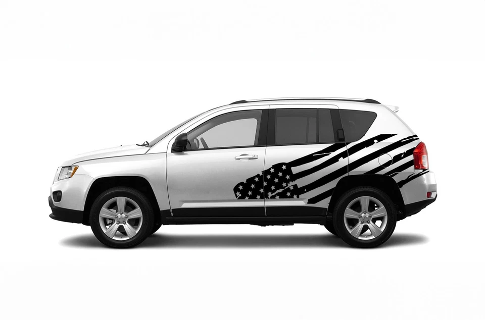Bandera de Estados Unidos para Jeep Compass diseño gráfico patriótico calcomanía pegatina vinilo Foto 3 de 4