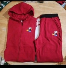 JORDAN JUMPMAN RED - BLACK HOODIE - PANTS SWEATSUIT - NEW MEN'S SIZE L
